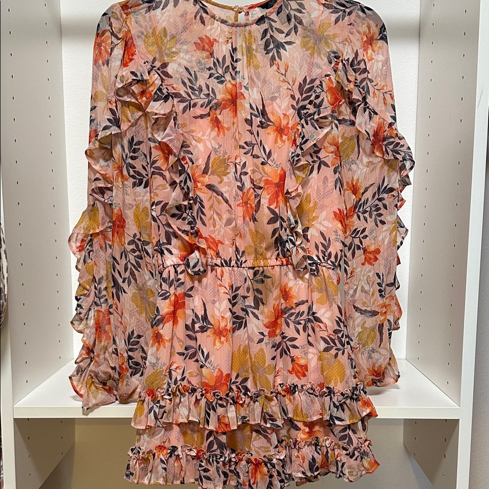 Floral Ruffle Women's Top